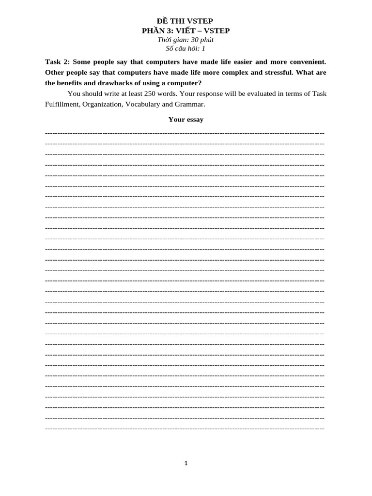 VSTEP Writing & Speaking Exam Guide | PDF | Learning | Human Communication