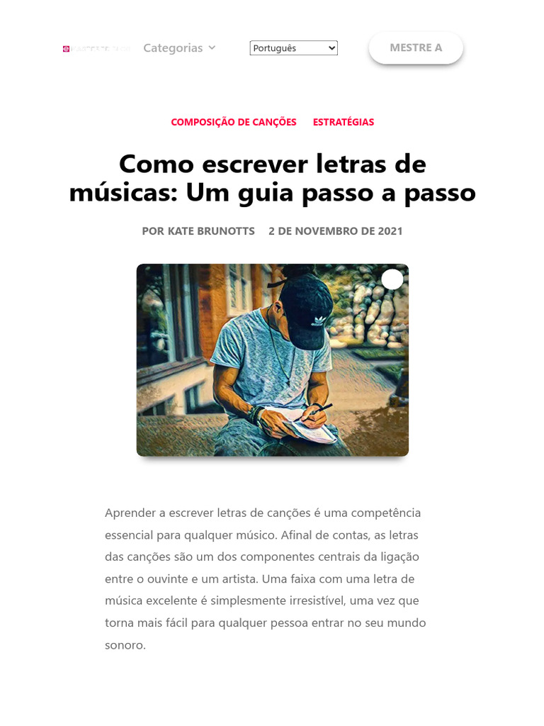 Guia Prático para Escrever Letras de Música | PDF | Músicas | Pensamento