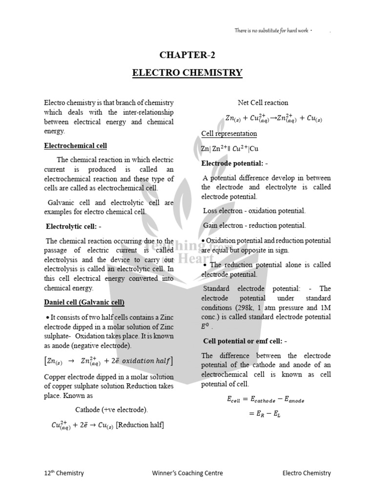 Electrochemistry Concepts and Calculations | PDF | Electrochemistry | Anode