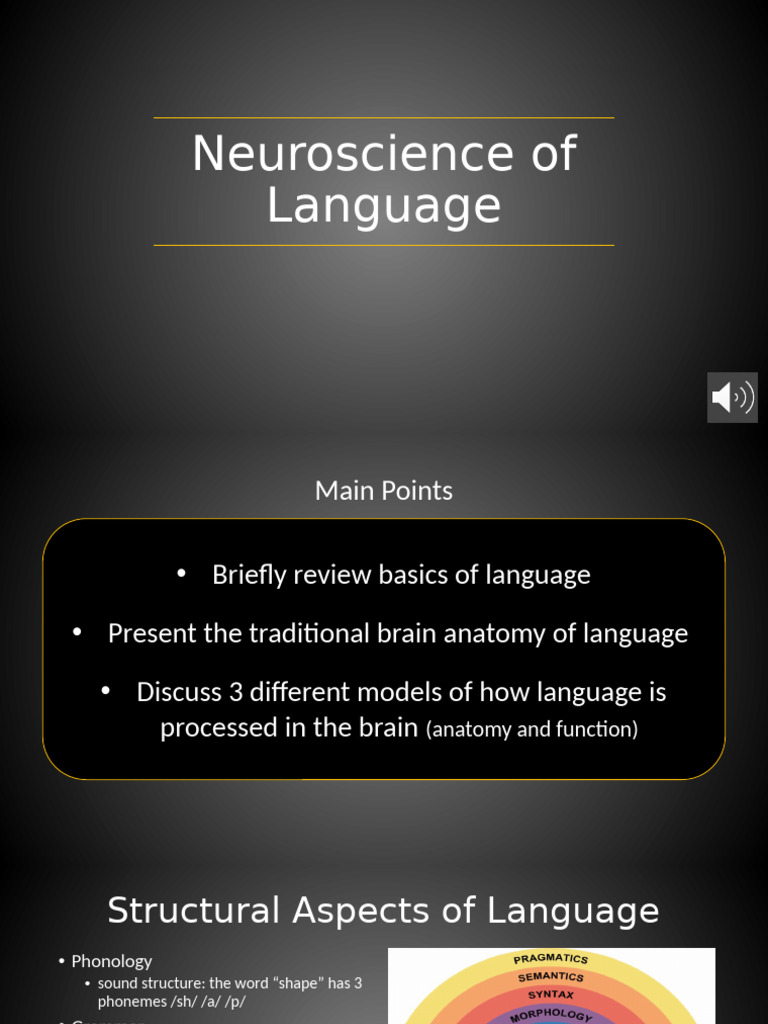 Neuroscience of Language Processing | PDF | Speech | Human Communication