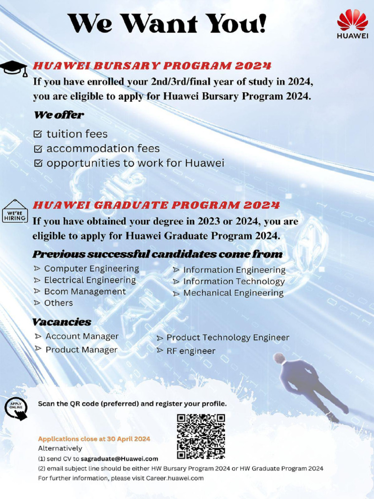 Huawei 2024 Bursary and Grad Program Ad | PDF