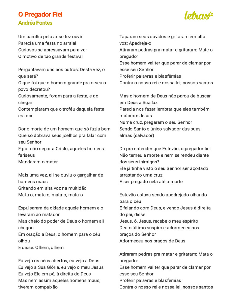 O Pregador Fiel e sua Coragem | PDF | Jesus | Deus
