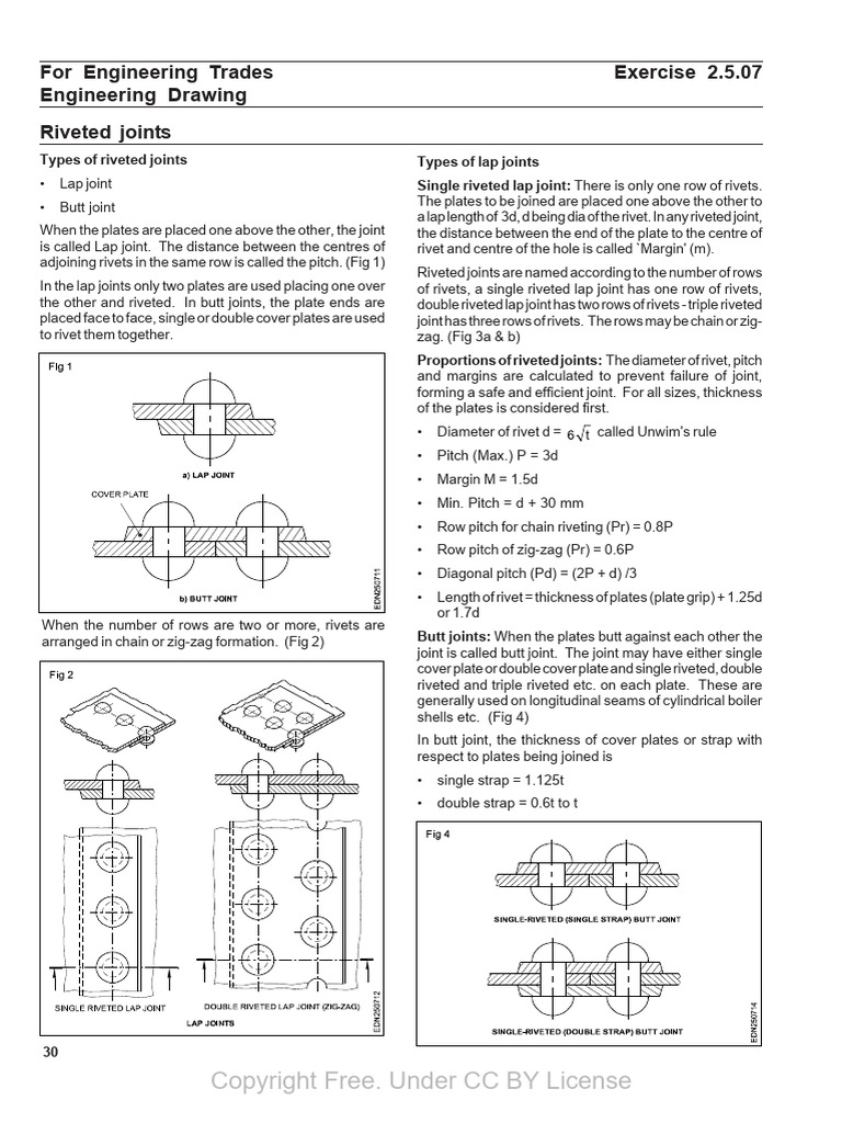 Single Riveted Lap Joint Drawing Guide | PDF | Rivet