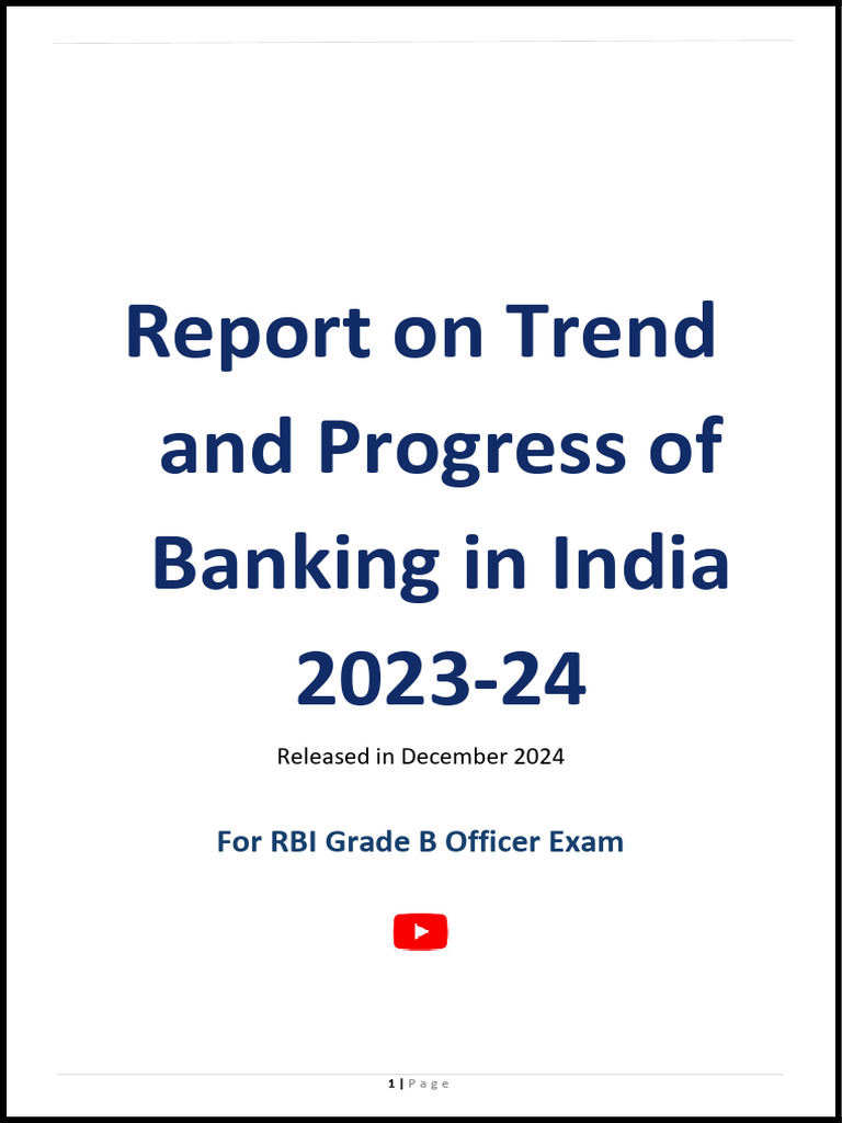 RBI Banking Trends Report 2023-24 | PDF | Banks | Reserve Bank Of India