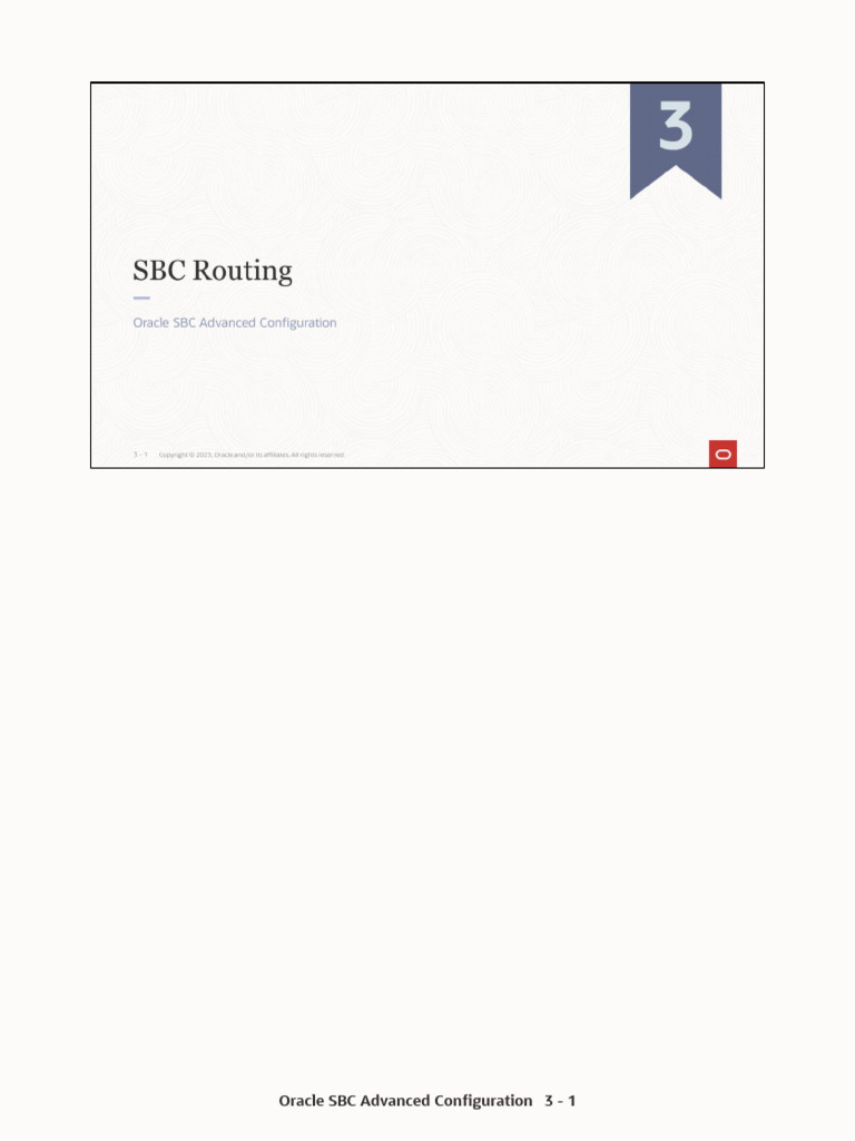 SBC Session Routing Configuration Guide | PDF | Session Initiation ...
