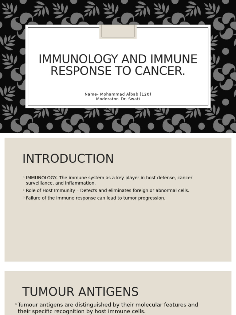 Immune Response to Cancer Explained | PDF | Immune System | Antigen