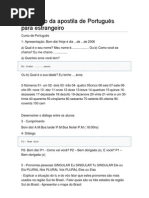 1º modelo da apostila de Português para estrangeiro