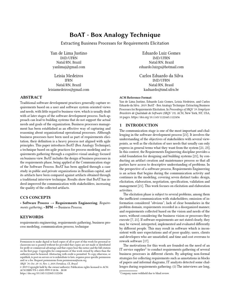 BoAT: Agile Business Process Elicitation | PDF | Business Process ...