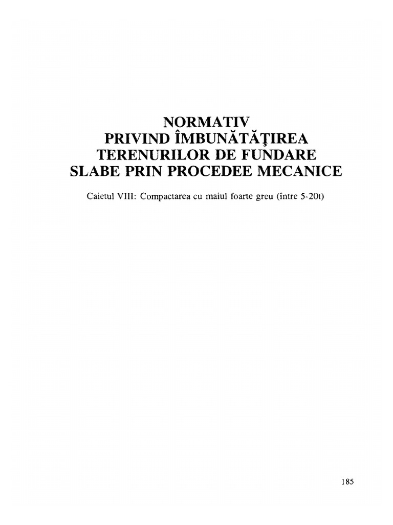 NE 008 - 1997 - Imbunat Ter de Fundare Slabe Prin Procedee Mecanice | PDF