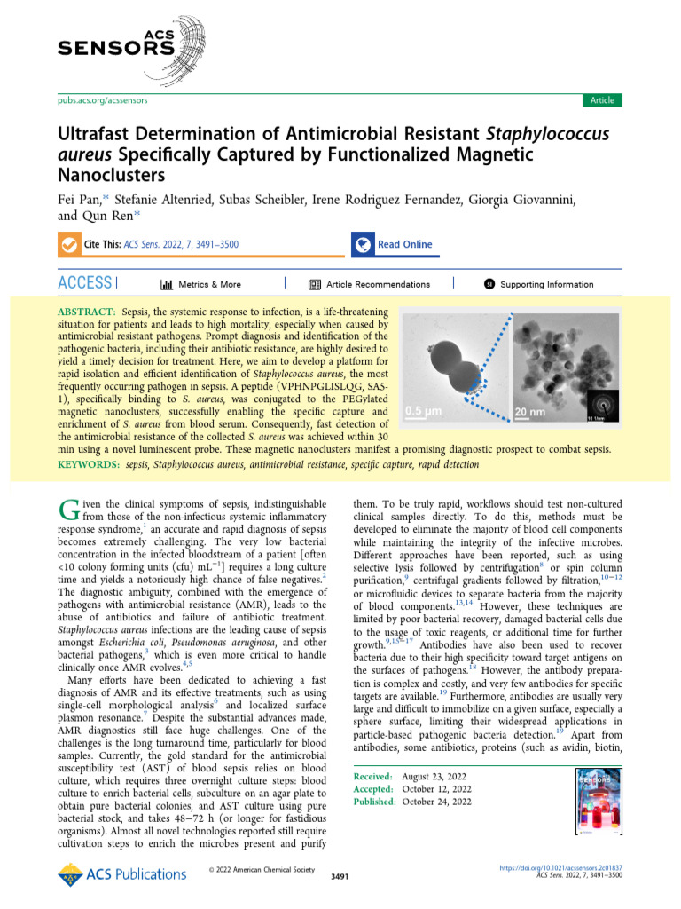 Rapid Detection of Resistant Staphylococcus | PDF | Antimicrobial ...