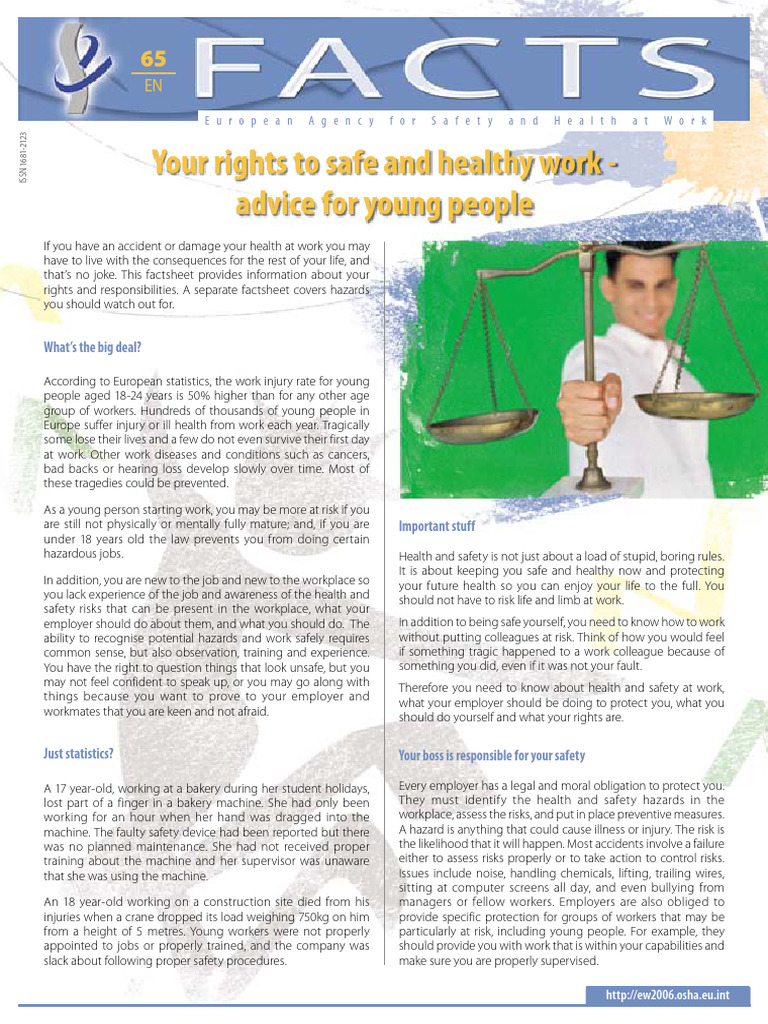 Young Workers' Rights to Workplace Safety | PDF | Occupational Safety ...
