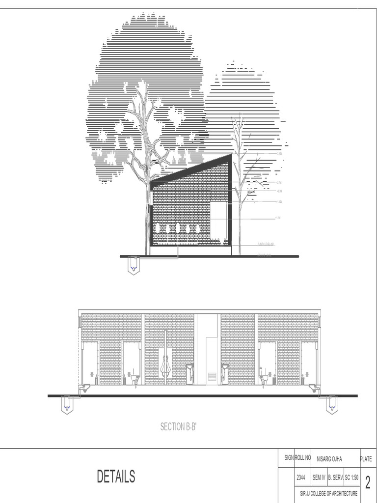 Architectural Section B-B' Details | PDF