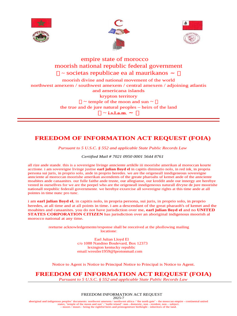 FOIA Request for Indigenous Land Rights | PDF | Freedom Of Information ...