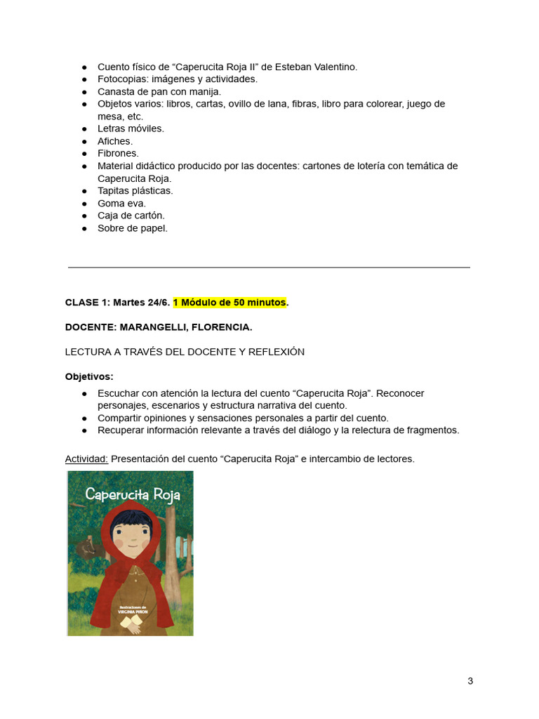 Actividades Didácticas sobre Caperucita Roja | PDF | Caperucita Roja ...
