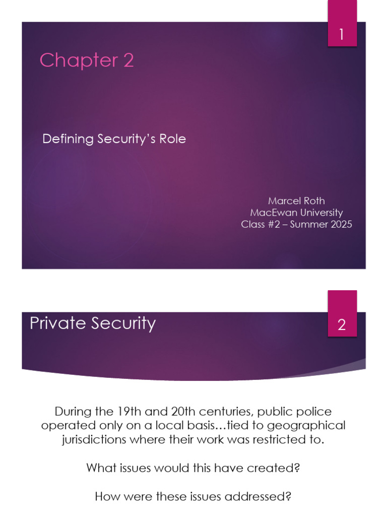 Defining Securitys Role | PDF | Police | Business