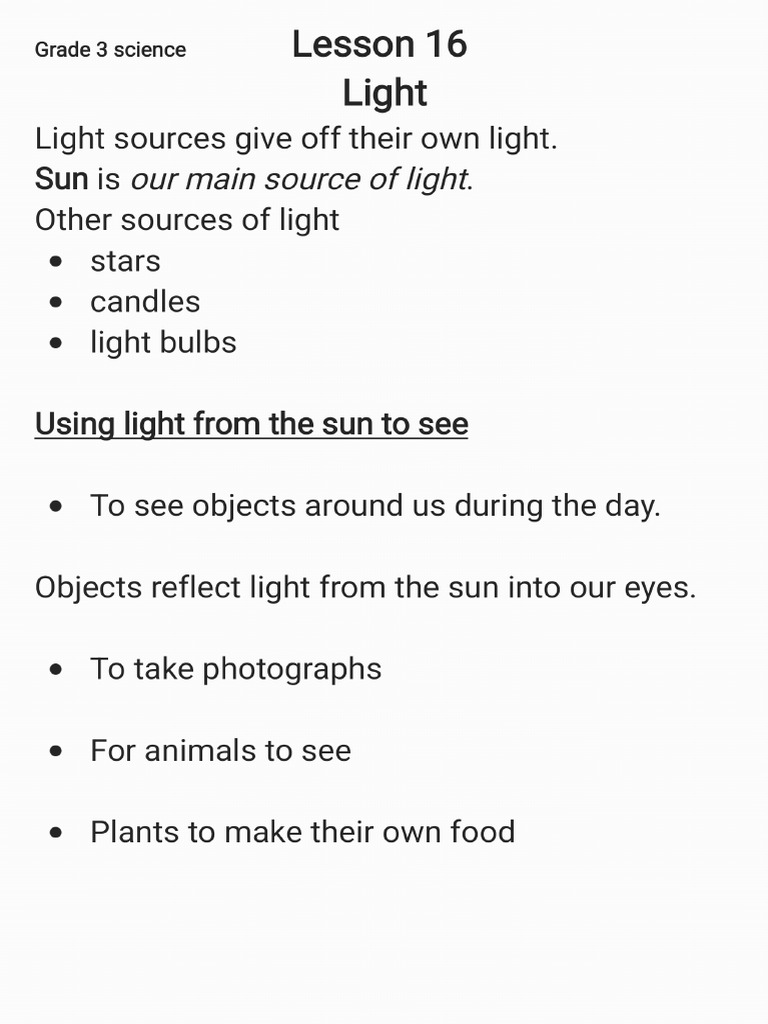 Grade 3 Science Lesson 16 Pdf
