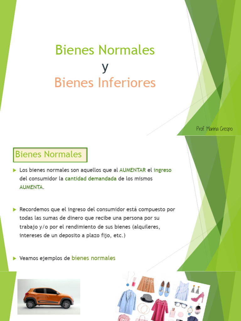 Bienes Normales e Inferiores | PDF