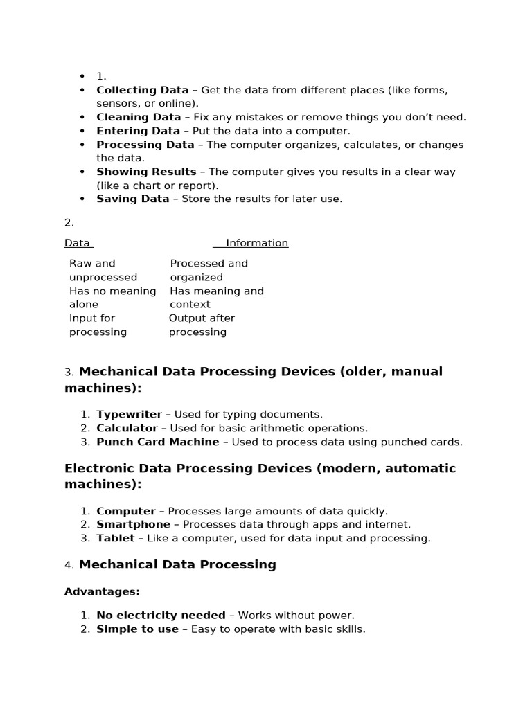 Data Processing: Types and Benefits | PDF
