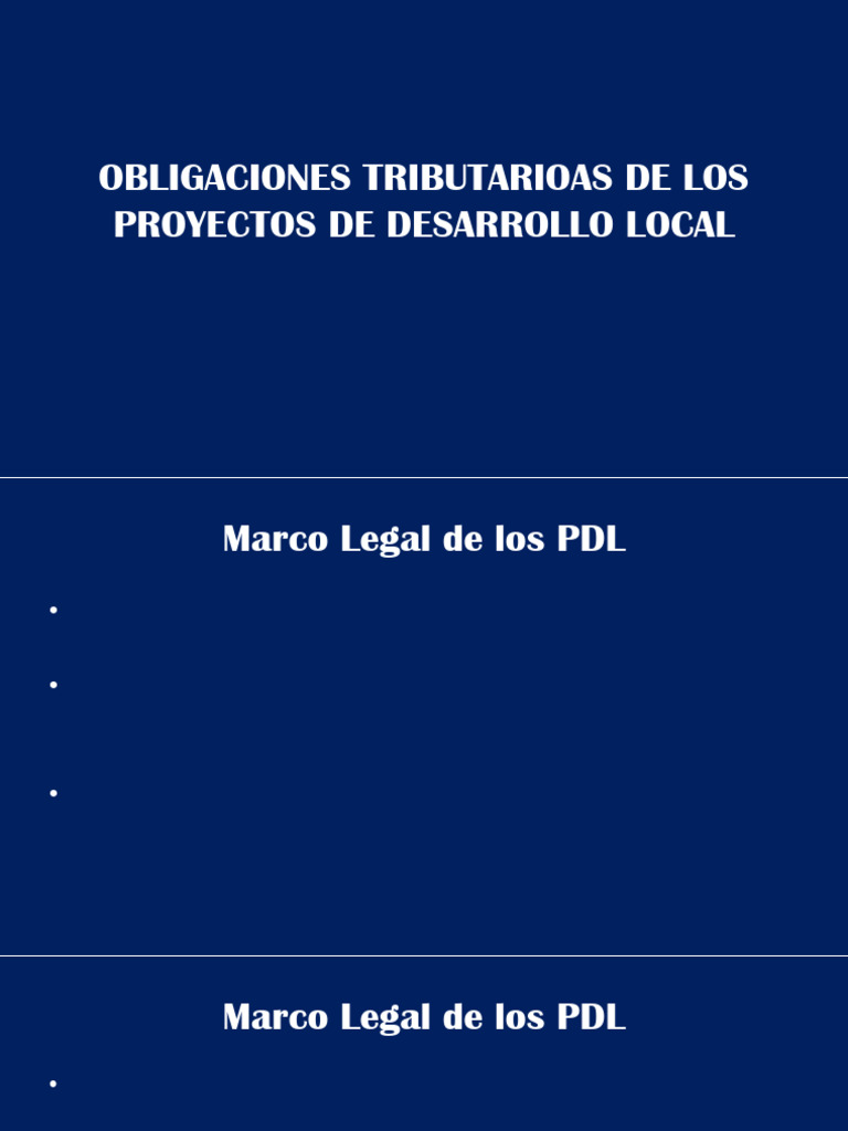 Obligaciones Tributarias en Proyectos Locales | PDF | Impuestos | Economias