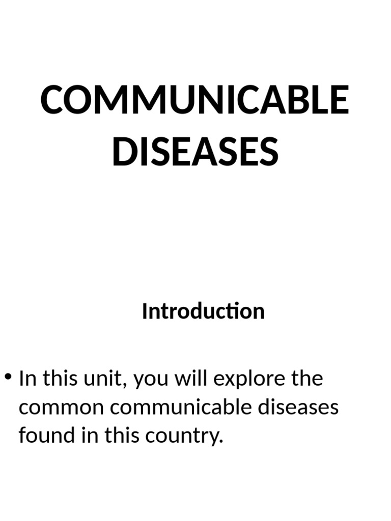 Overview of Communicable Diseases | PDF | Malaria | Candidiasis