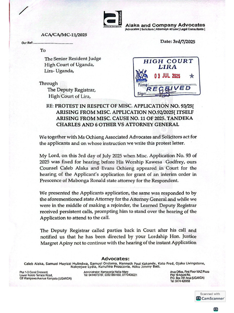 Protesting Letter | PDF