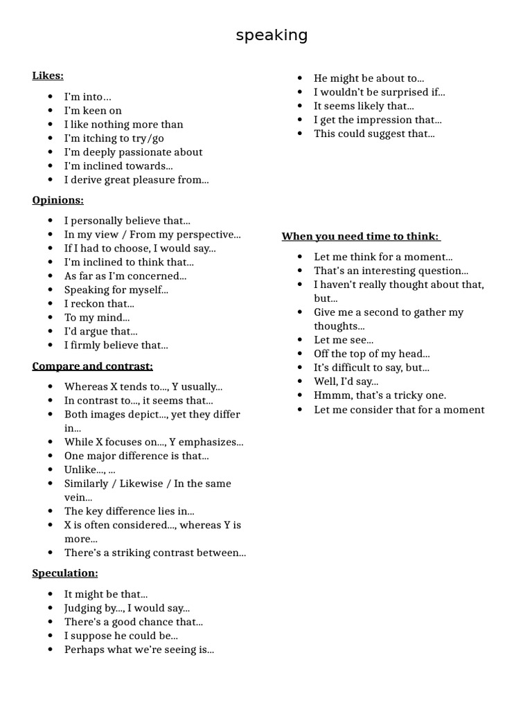Speaking Strategies for C1 Level | PDF