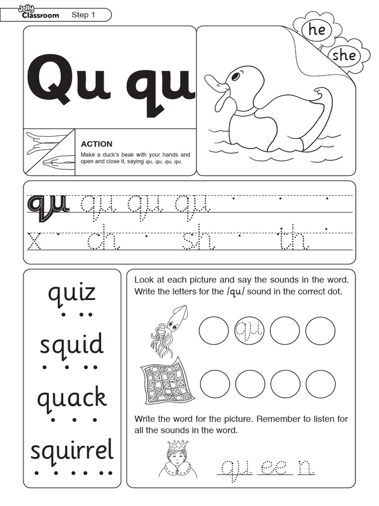 Phonics Worksheet: The /qu/ Sound | PDF