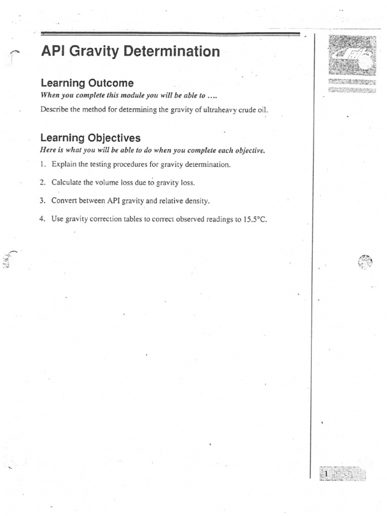 API Gravity Determination | PDF