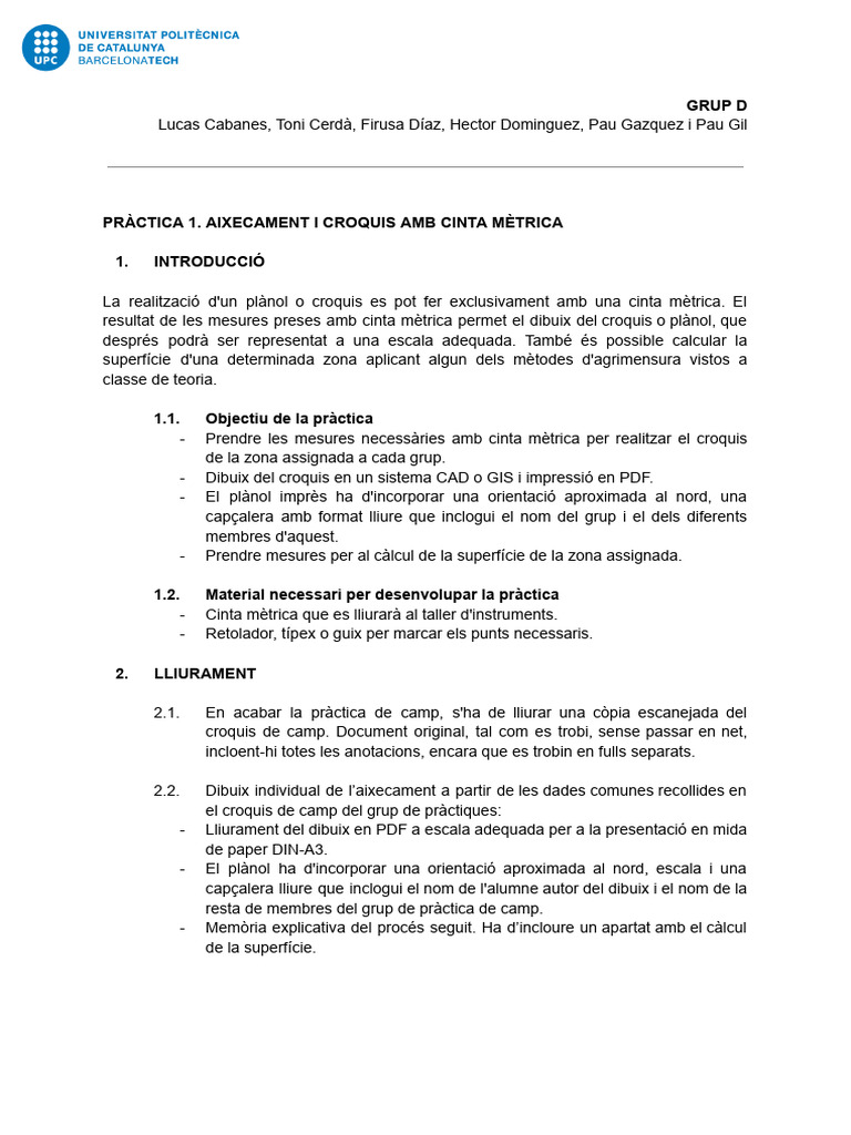 Pràctica 1 | PDF