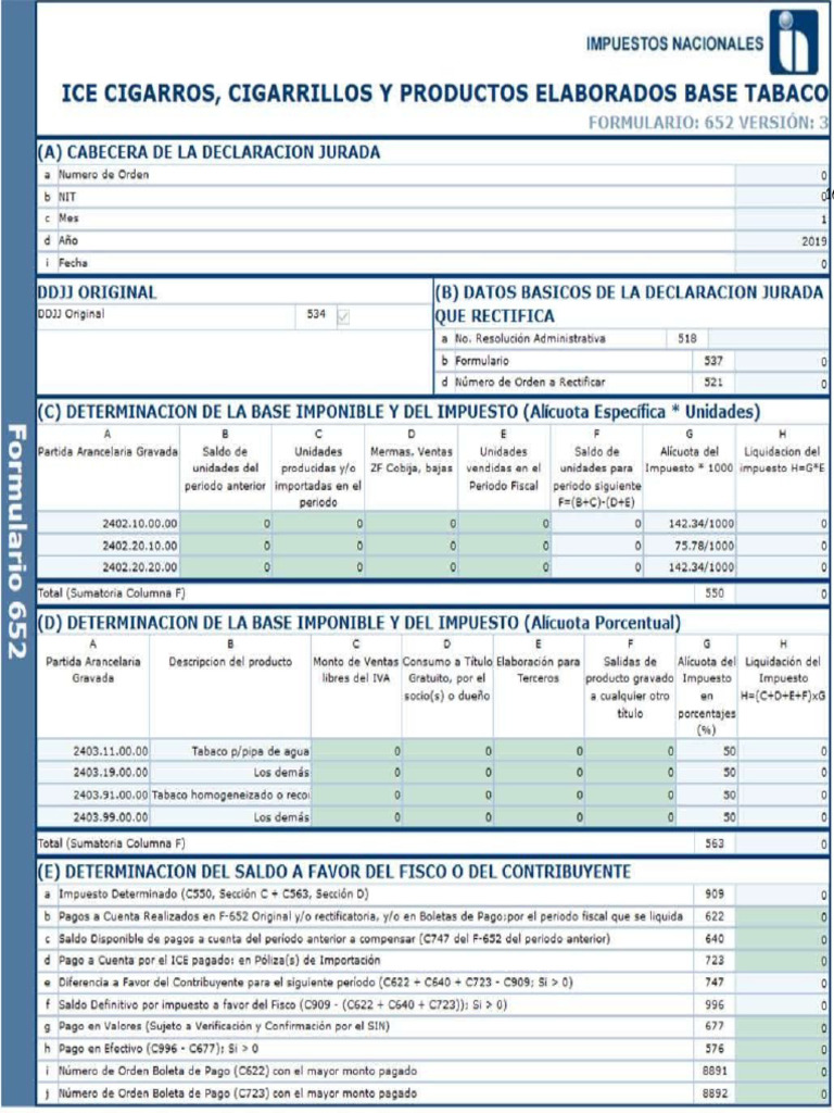 Formulario 652 v.3 | PDF