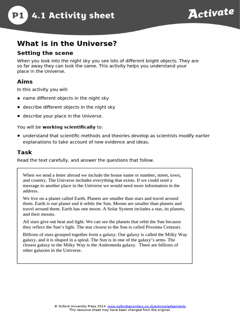 Exploring Objects in the Universe | PDF | Milky Way | Galaxy