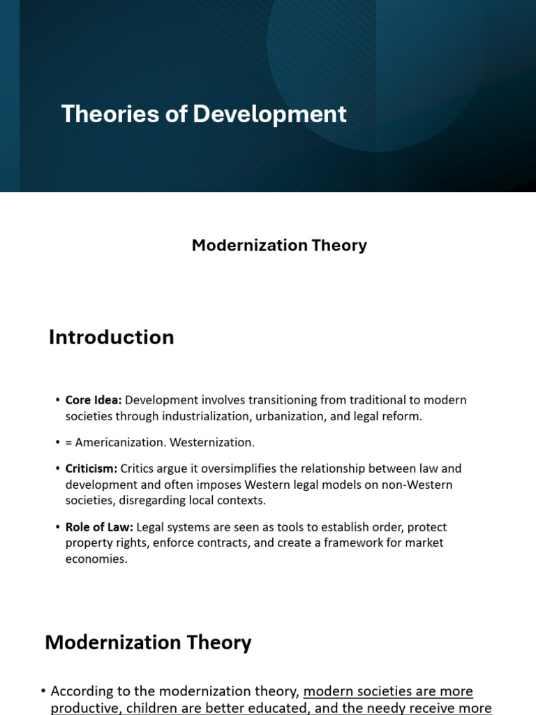 Modernization Theory: Development Insights | PDF | Modernization Theory ...