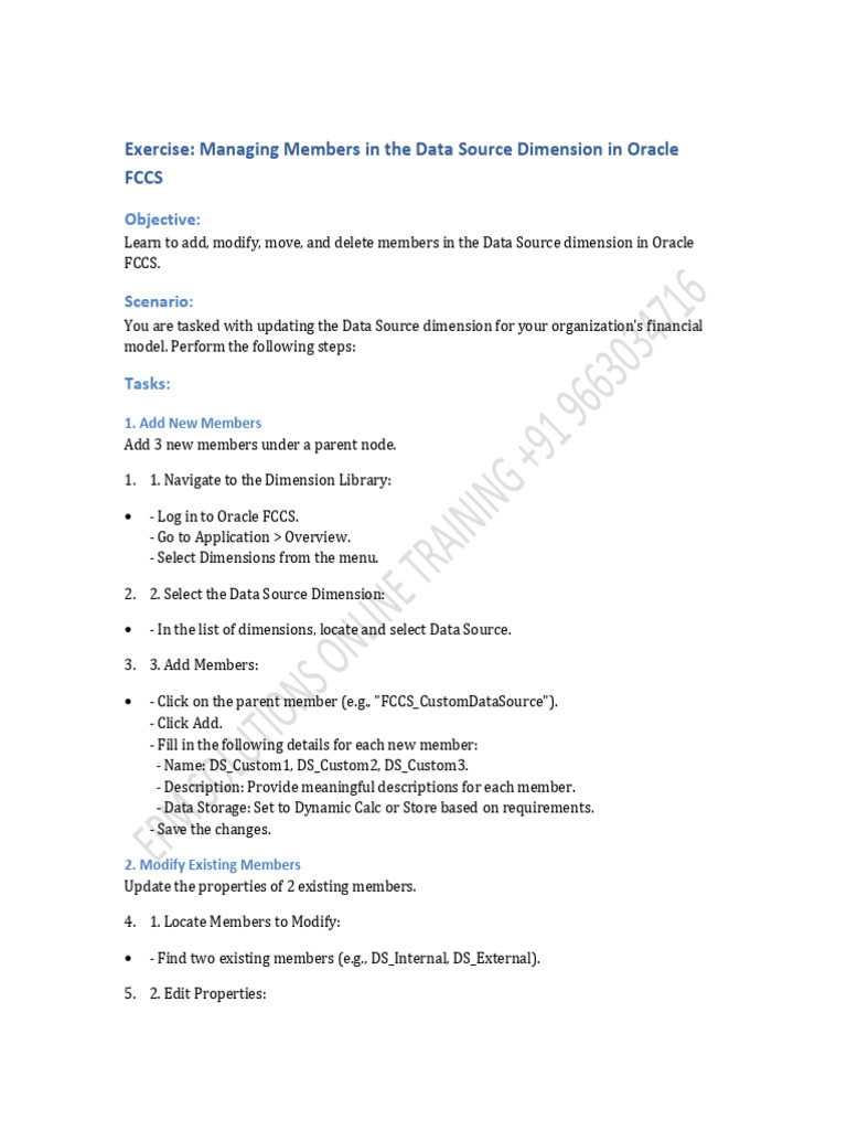 Managing Data Source Members in FCCS | PDF | Computing