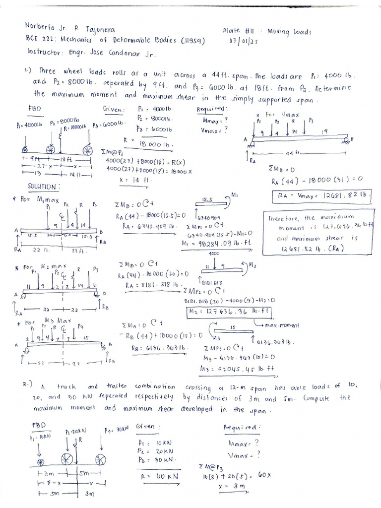 Moving Loads | PDF