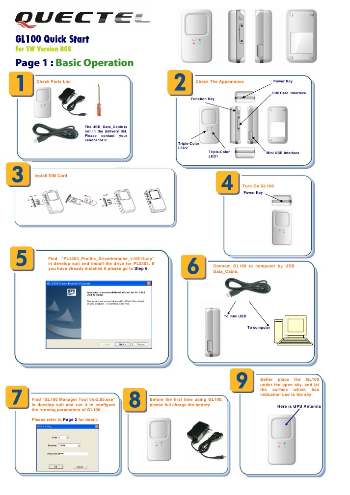 GL100 Quick Start Guide | PDF | Computers