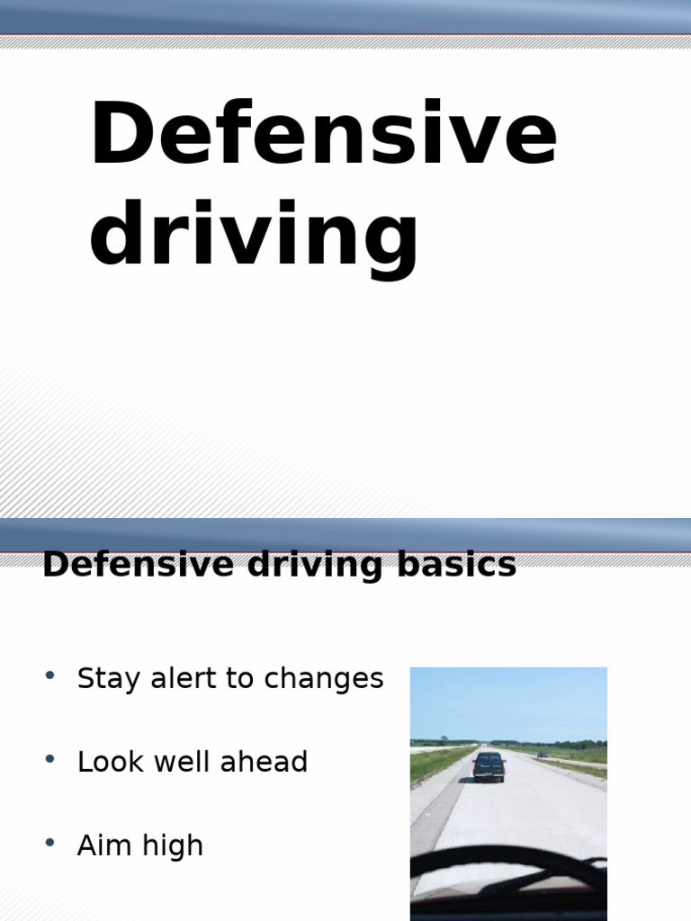 Essential Defensive Driving Techniques | PDF | Traffic | Intersection ...