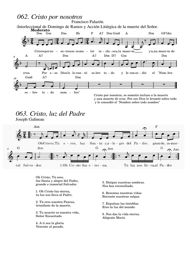 Cristo Por Nosotros Letra Y Significado PDF Cristo t tulo 
