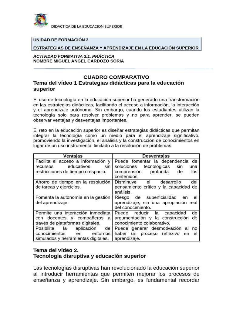 Estrategias de Enseñanza y Aprendizaje en La Educación Superior | PDF ...