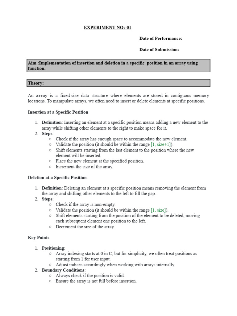 Array Insertion and Deletion Methods | PDF | Queue (Abstract Data Type ...