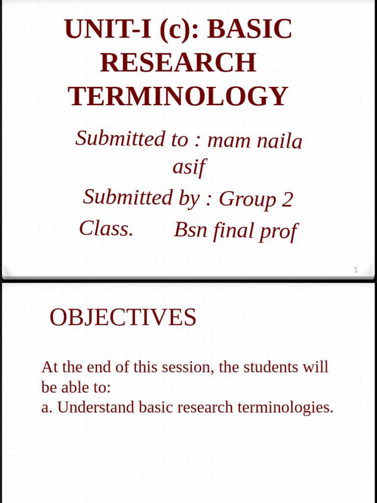 Basic Research Terminology Explained | PDF | Statistics | Hypothesis