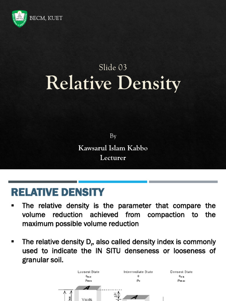 Slide 03 Relative Density | PDF