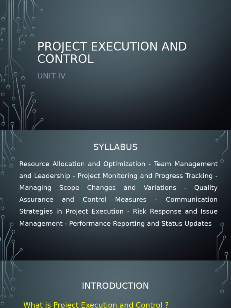 Project Execution and Control Strategies | PDF | Quality Assurance ...