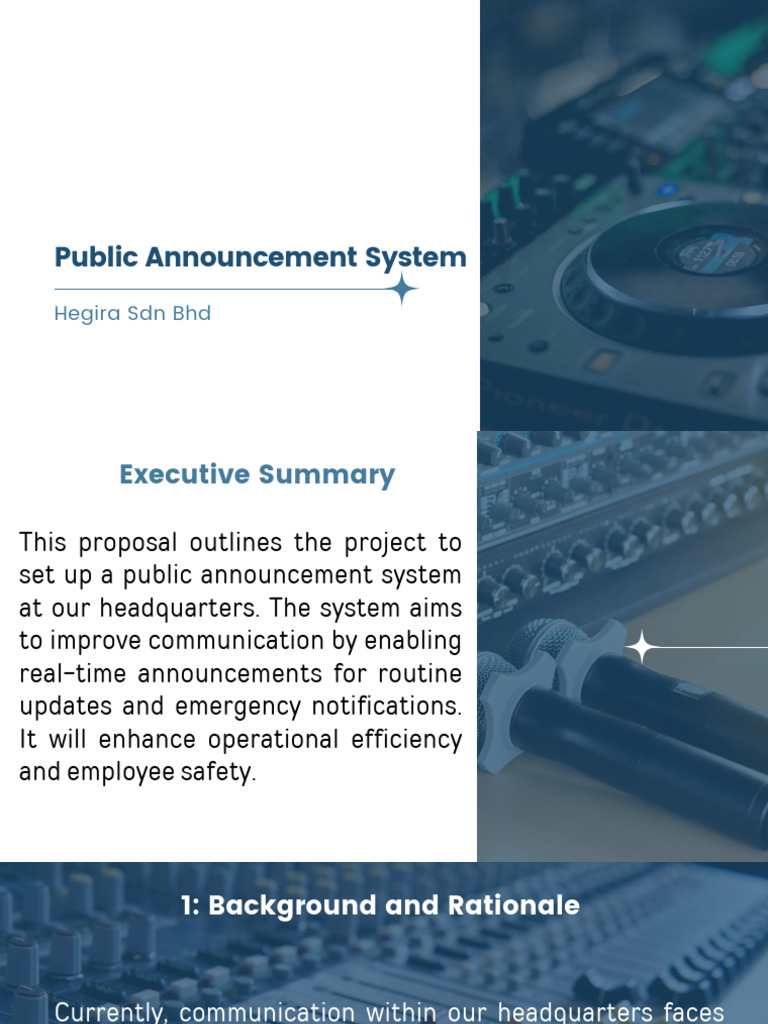 Public Announcement System Proposal | PDF