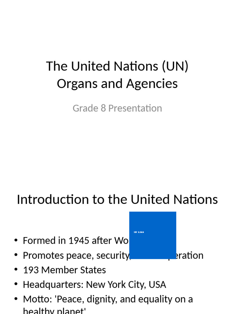 UN Motto and Key Organs Overview | PDF | United Nations | International ...