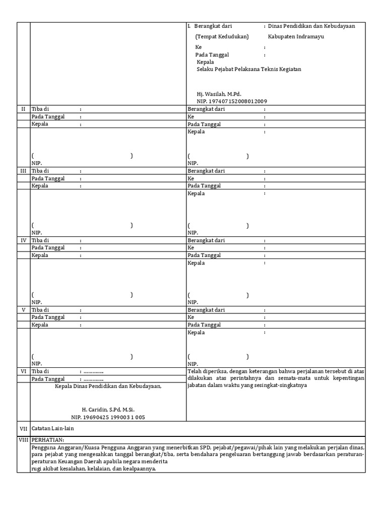 Prosedur Perjalanan Dinas PDPK | PDF