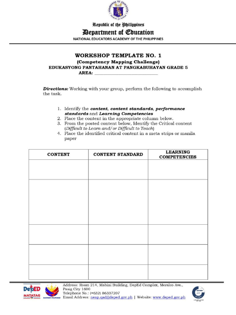 Performance Criteria Checklist | PDF