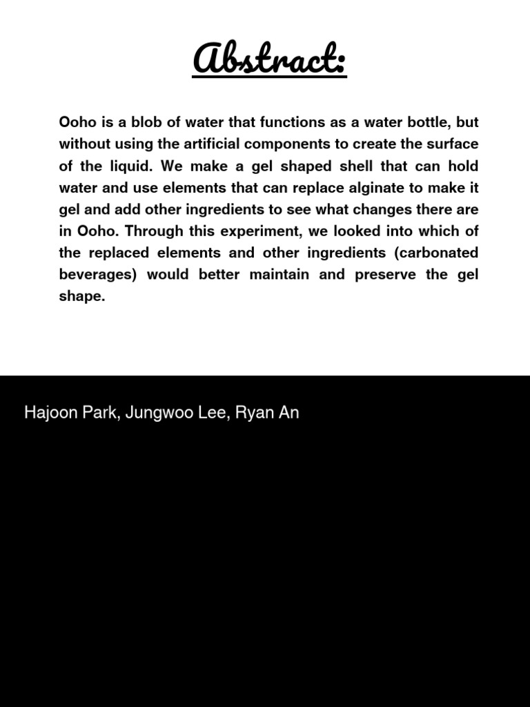 Optimizing Ooho with Calcium Compounds | PDF | Water | Calcium