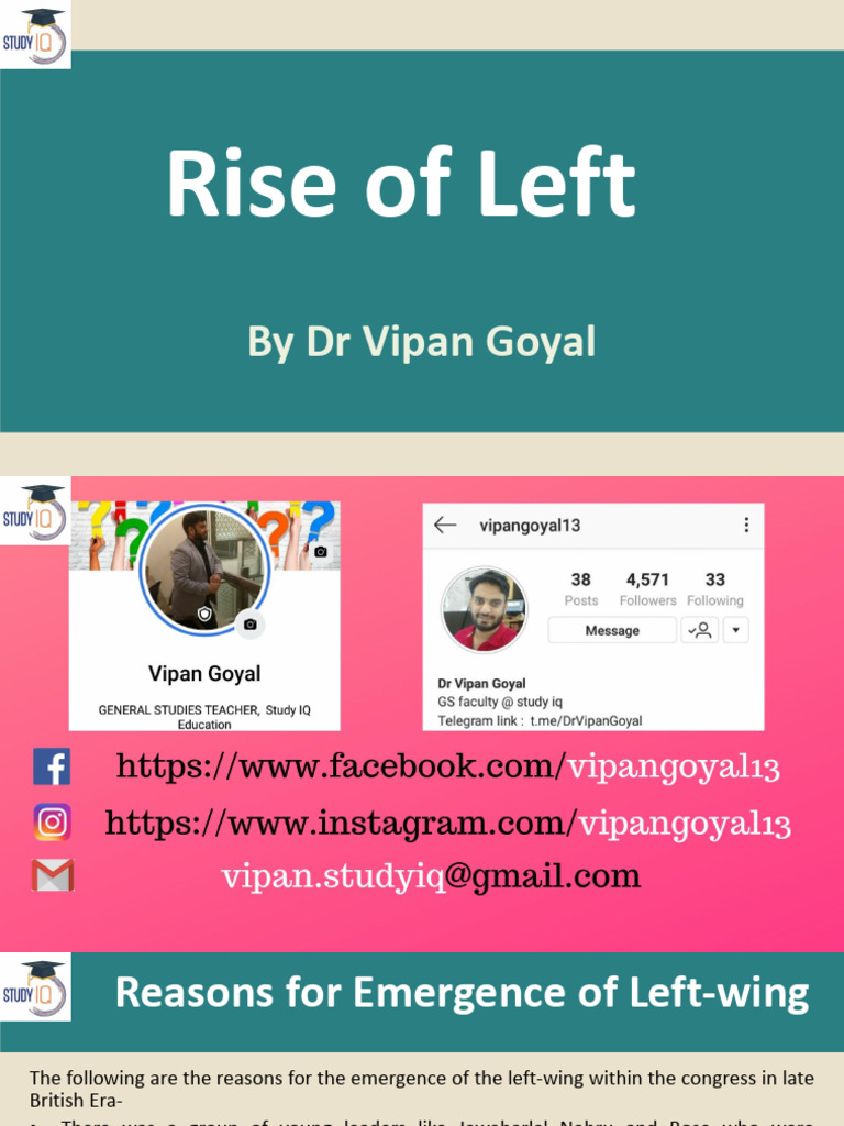 Emergence of Left-Wing in Congress | PDF | Left Wing Politics | Communism