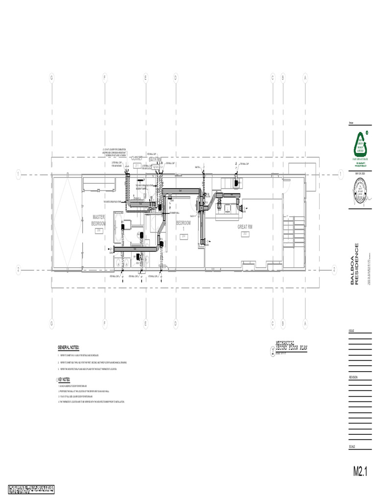 Mechanical Floor Plan for Balboa Residence | PDF