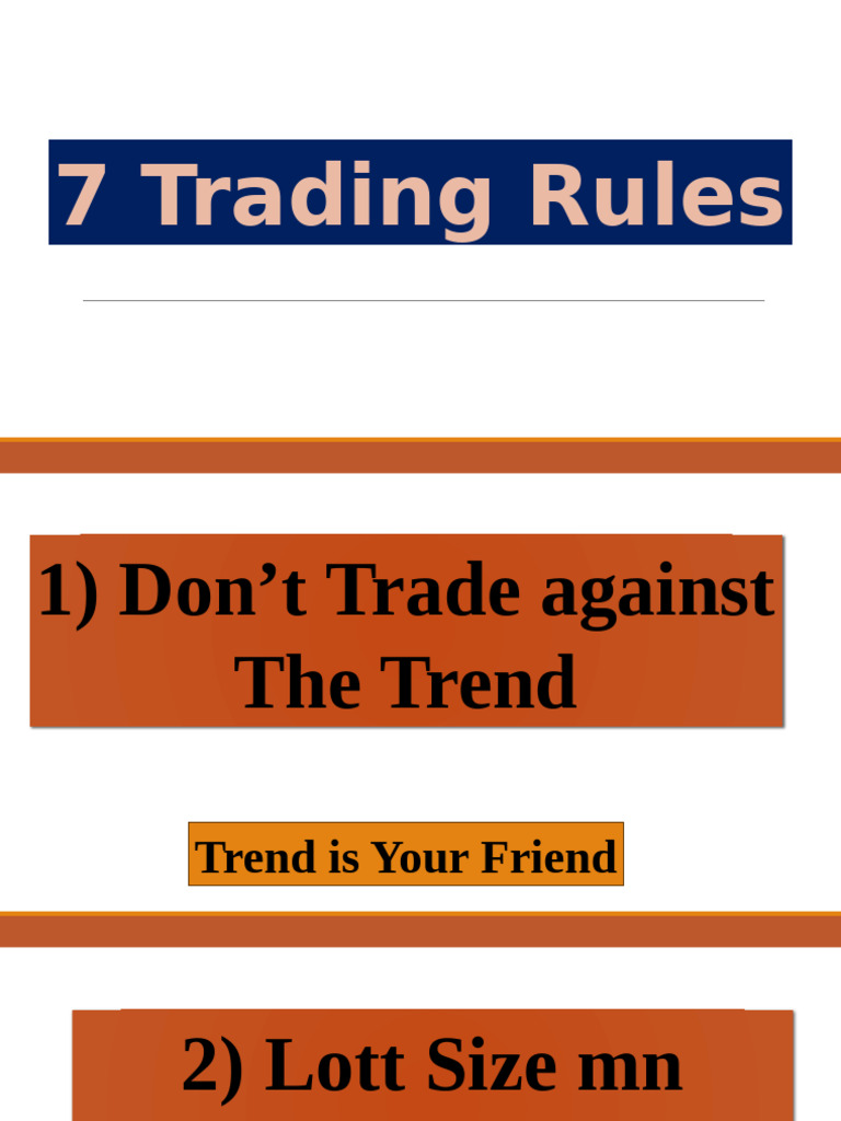 7 Essential Trading Rules | PDF